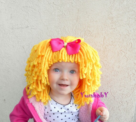 Yellow Wig Halloween Costume Baby Hat Baby Costume by YumbabY