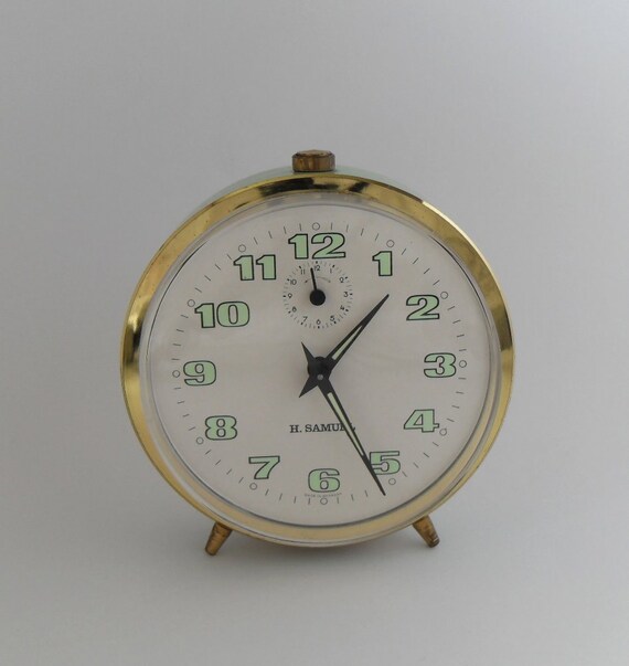 Items similar to Vintage H. Samuel Alarm Clock Luminous Hand Wind