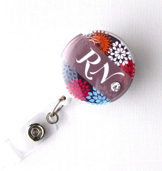 Personalized ID Badge Reel Retractable Badge Clips by BadgeBlooms
