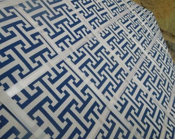 16x20 French Memo Board - Navy Blue and White geometric - Unframed
