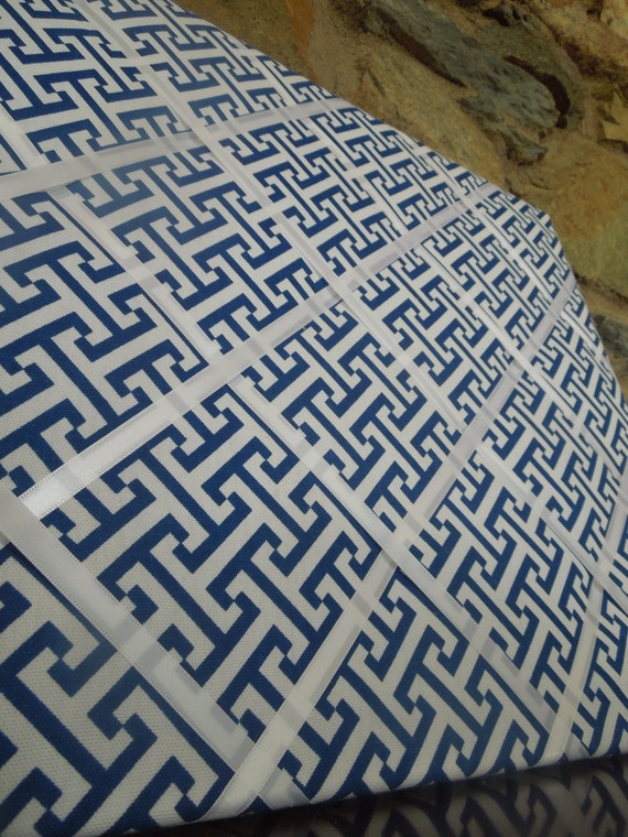 16x20 French Memo Board Navy Blue and White geometric