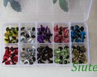 Kit of 9mm Color Safety Eyes for crochet doll-totally 50 pairs