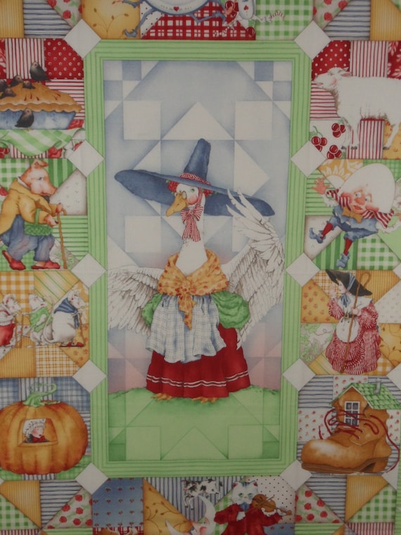 Mother Goose Nursery Rhyme Quilt Kit Baby Panel Quilt Kit