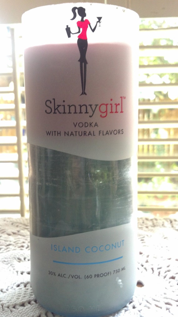 SkinnyGirl Skinny Girl Vodka Candle liquor Glass Recycled