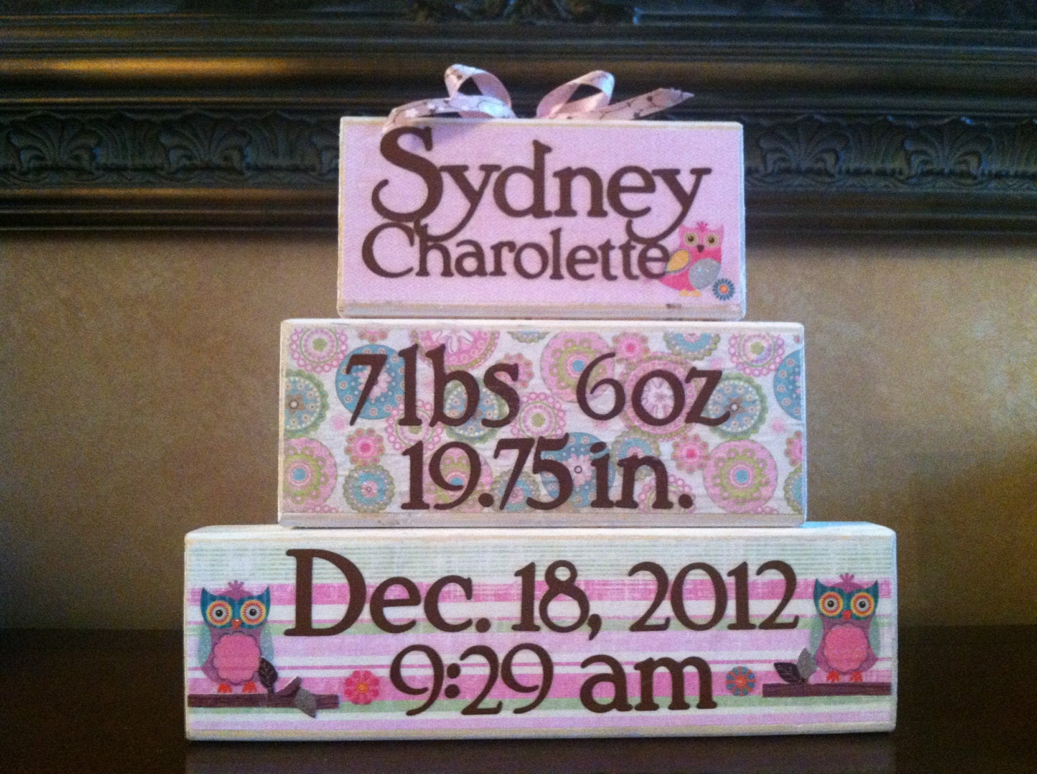 Personalized Baby Gift / Personalized Wood Baby blocks
