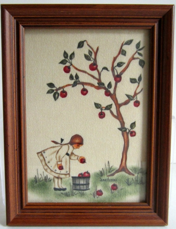 Theorem Painting Jean Henry Artist / Girl picking Apples