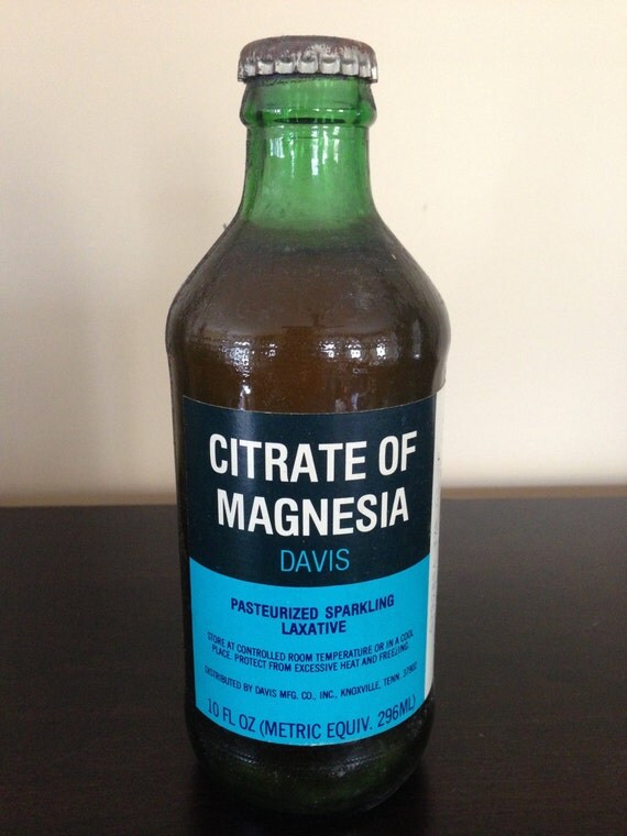 Items similar to Vintage Green Bottle Citrate of Magnesia on Etsy
