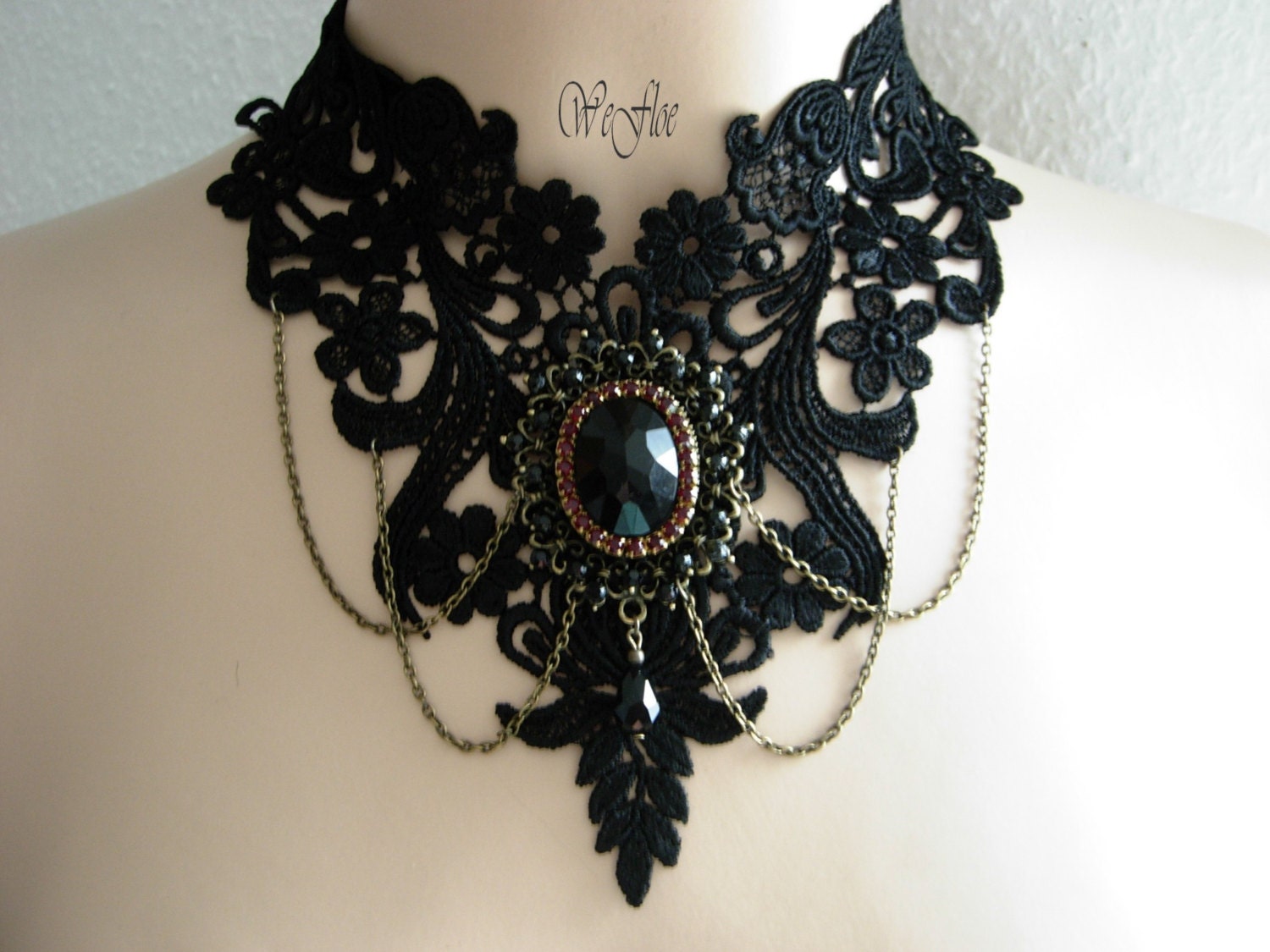 Victorian Necklace Gothic Jewelry Costume by stylbruchdesign