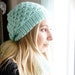 Womens Slouchy Beanie Hat in Light Mint Green