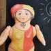 surf lifesaver painted doll - soft sculpture