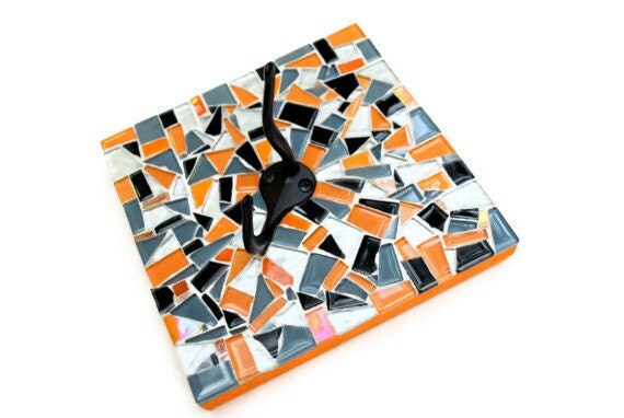 Mosaic Wall Hook Made to Order by GreenStreetMosaics on Etsy