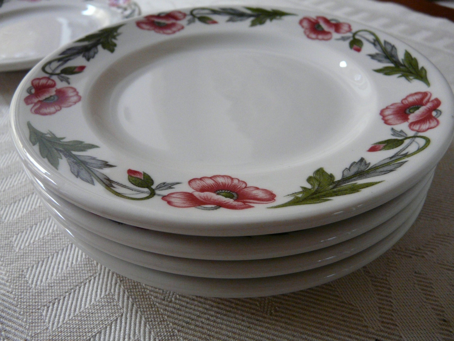 Mayer China Poppy pattern small plates set of