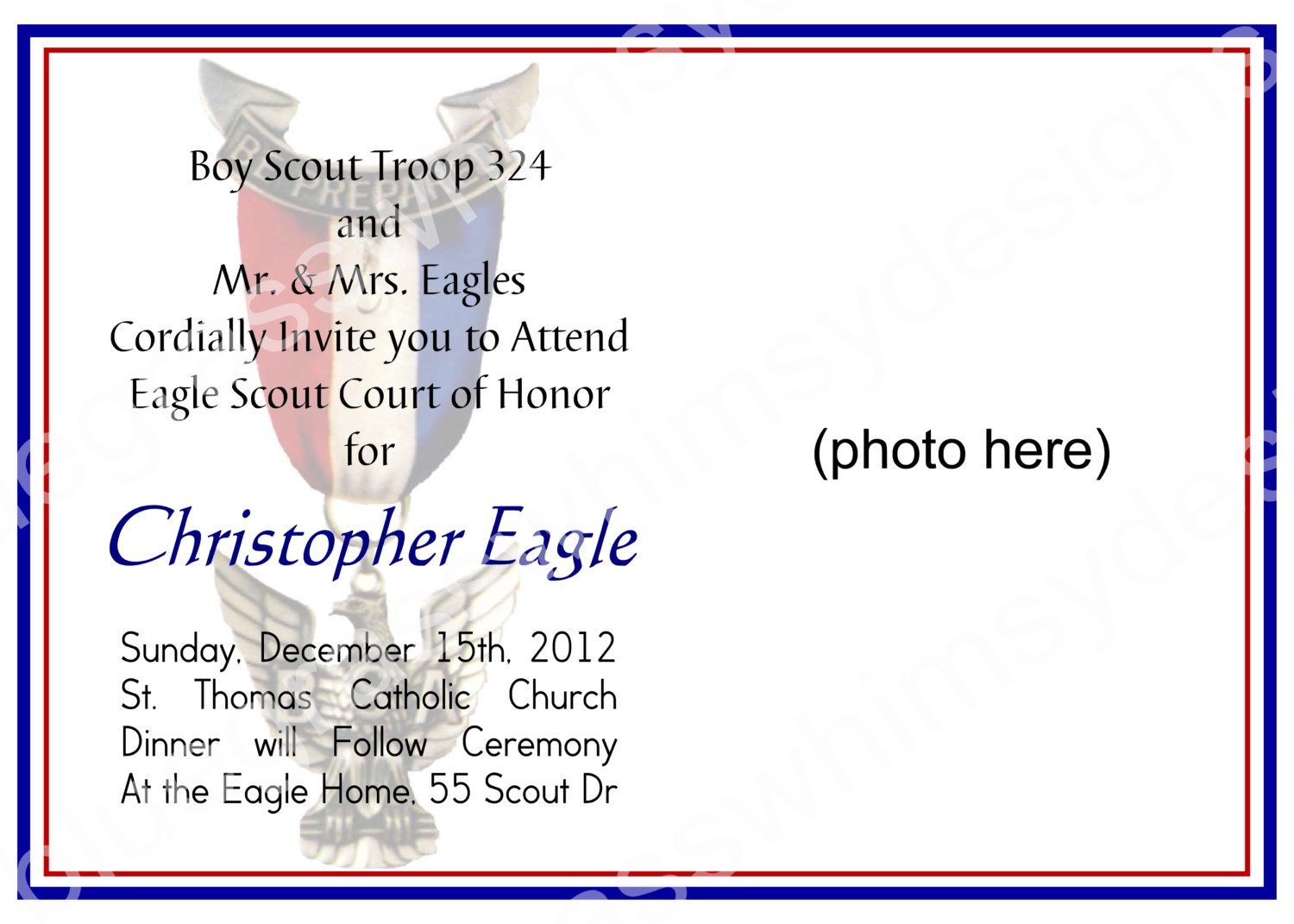 Eagle Court Of Honor Invitations 8