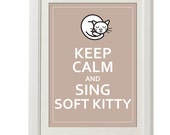soft kitty, pastel poster,  8''x10'', free shipping, big bang theory, keep calm
