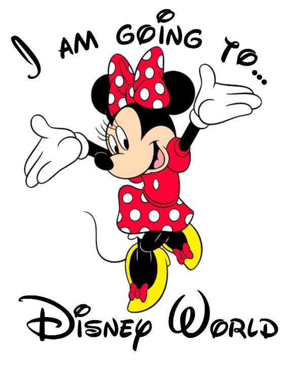 I am going to Disney World Minnie Personalized Custom Iron on