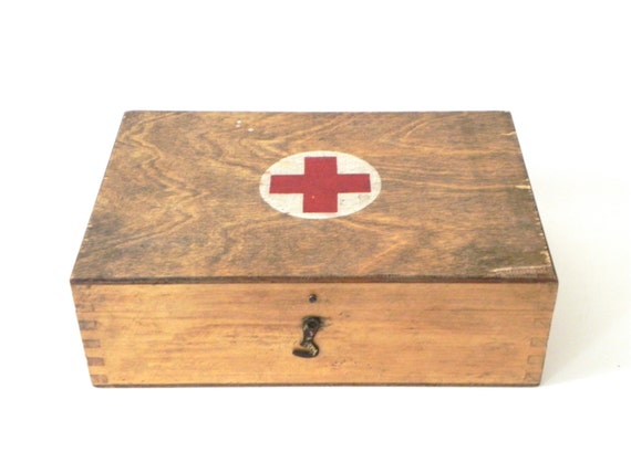 First Aid Kit wooden box