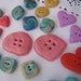 handmade buttons - lavander, mint , pink, blue, orange... - set of 20