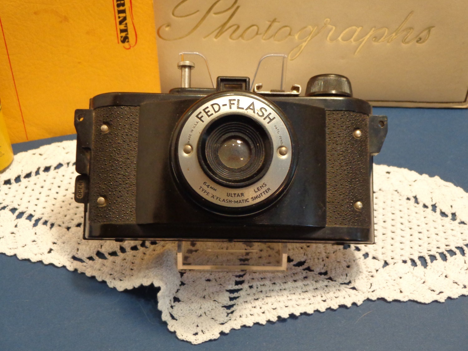 Vintage Fed Flash camera from the 1940's by AuntieJeansEmporium