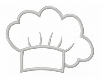 Instant Download Cook Chef hat Applique Machine Embroidery Design NO:1327