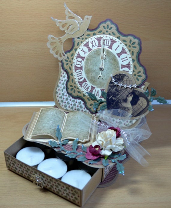 Open Book Die Cut and Emboss Paper Cutting Marianne