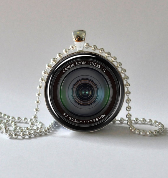 Camera Lens Pendant. Camera Necklace. Camera by ThePendantry
