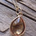 Golden Citrine Solid 14KY Gold Pear Pendant