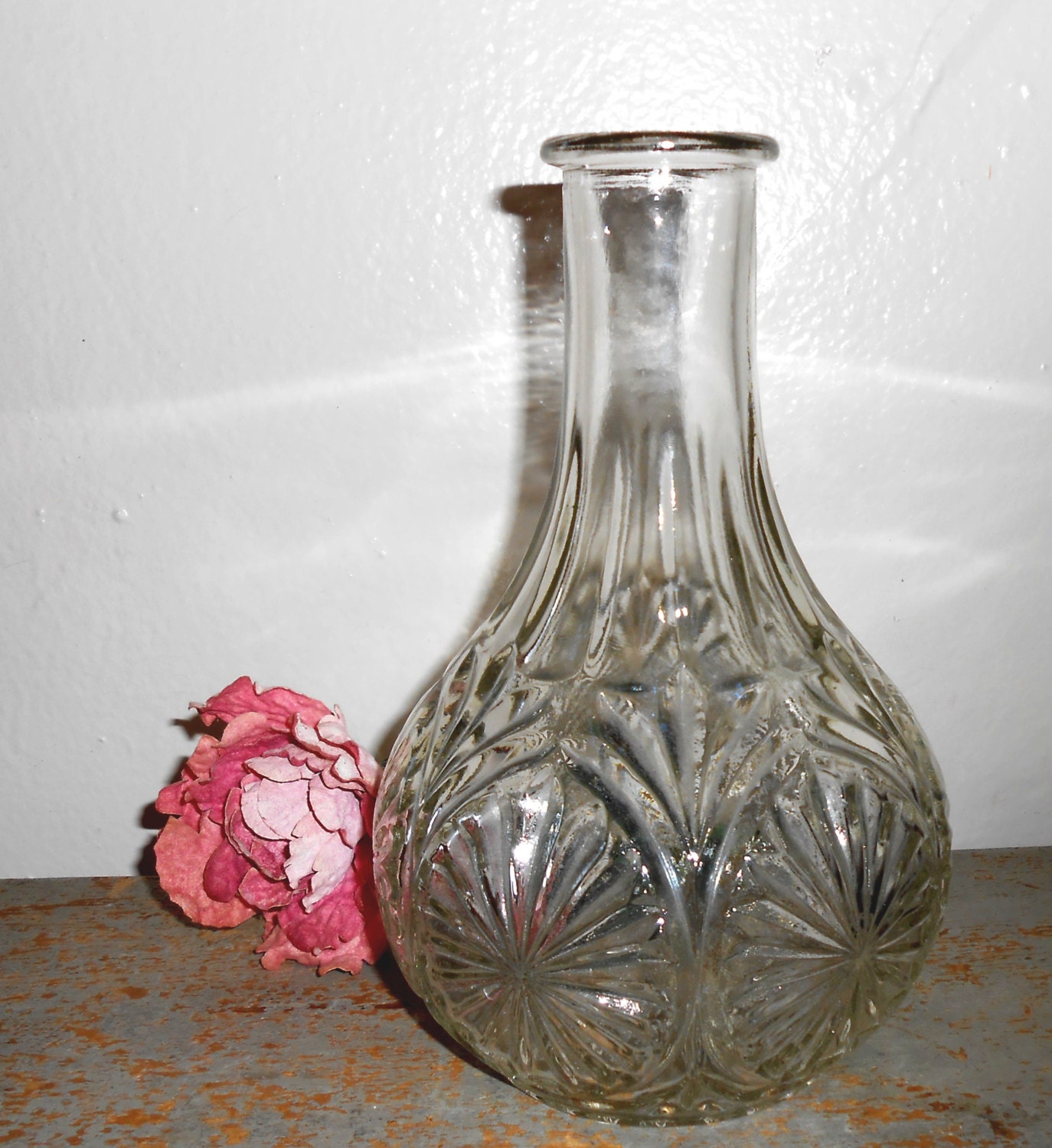 Download Vintage Bottle Cut Glass Vase Decanter Clear Glass Old
