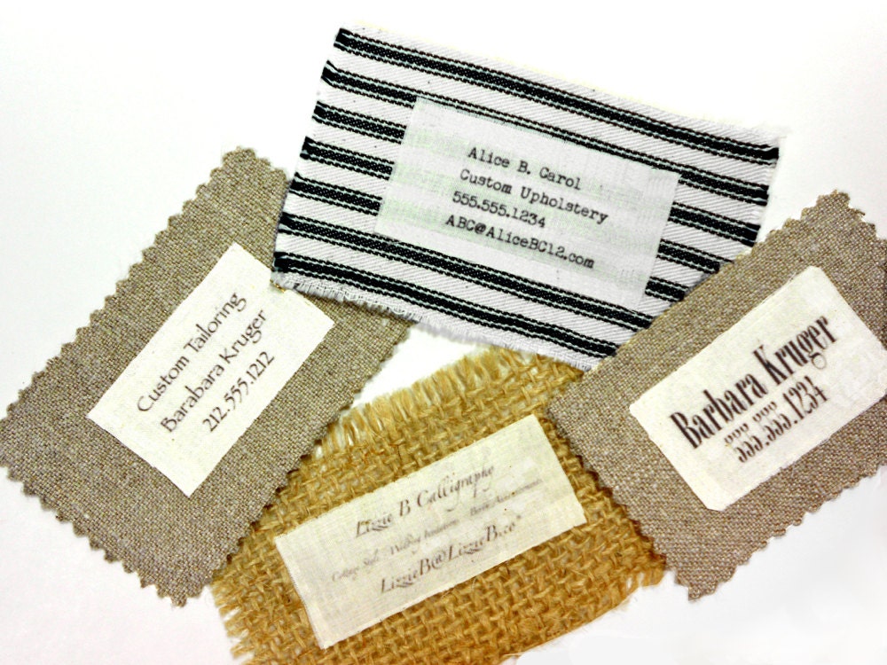 Fabric Business Cards Custom Made Cloth Business Card