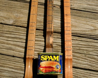 SPAMJO Canjo Cigarbox Guitar Banjo Dulcimer ... Made in Tennessee ... Amazing One String Wonder