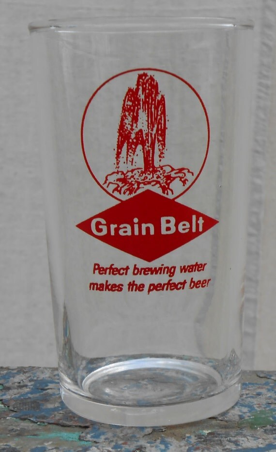 Vintage Grain Belt Beer Glass 8 oz