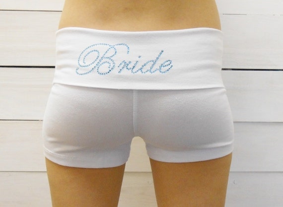 Bride Yoga Shorts. Fitted Shorts. Bridal Party. Brides
