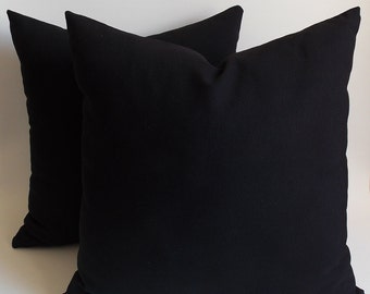 set 2 black pillow black decorative pillow black throw pillow solid black - Black Decorative Pillows set 2 black pillow black decorative pillow black throw pillow solid black - Black Decorative Pillows
