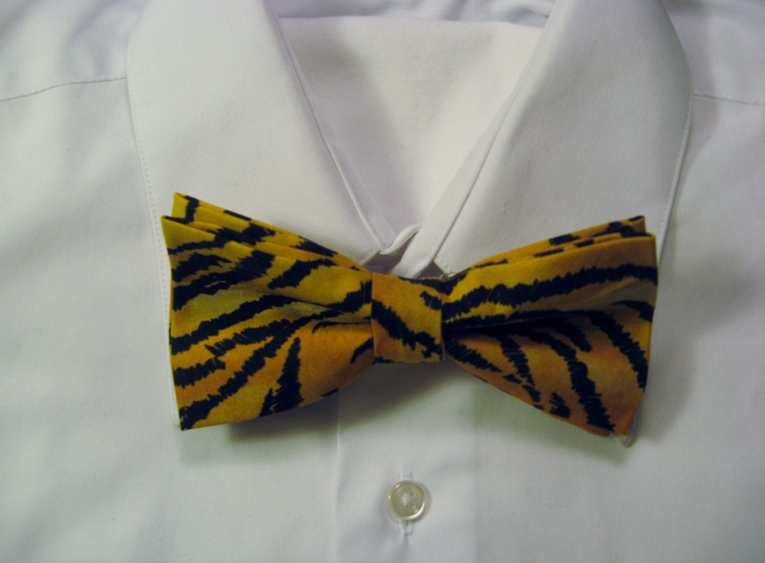 Tiger Print Bow Tie