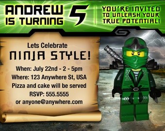 Ninja Birthday Invitation