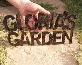 Popular items for metal garden sign on Etsy