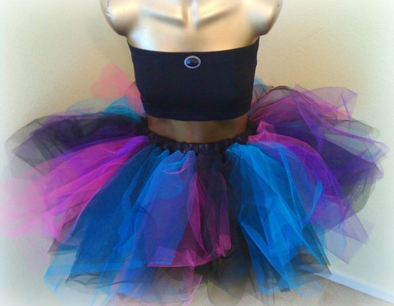 Adult Tutu Tulle Skirt Rave Raver Tutu Edc Outfit Gogo 4515