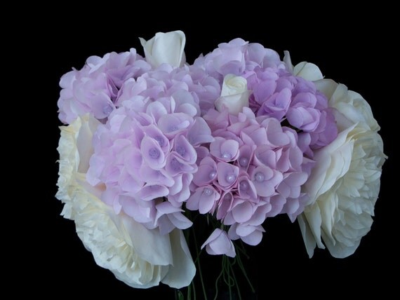 Paper Flower Bouquet Wedding Anniversary Valentines Centerpiece Custom ...