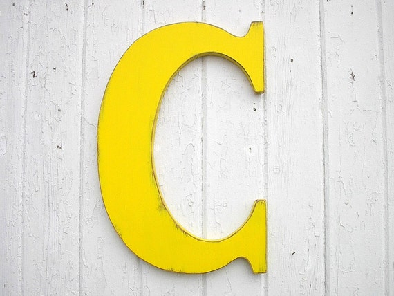 Wooden Letters Shabby Chic Letter C Big Wooden Lettersinitals