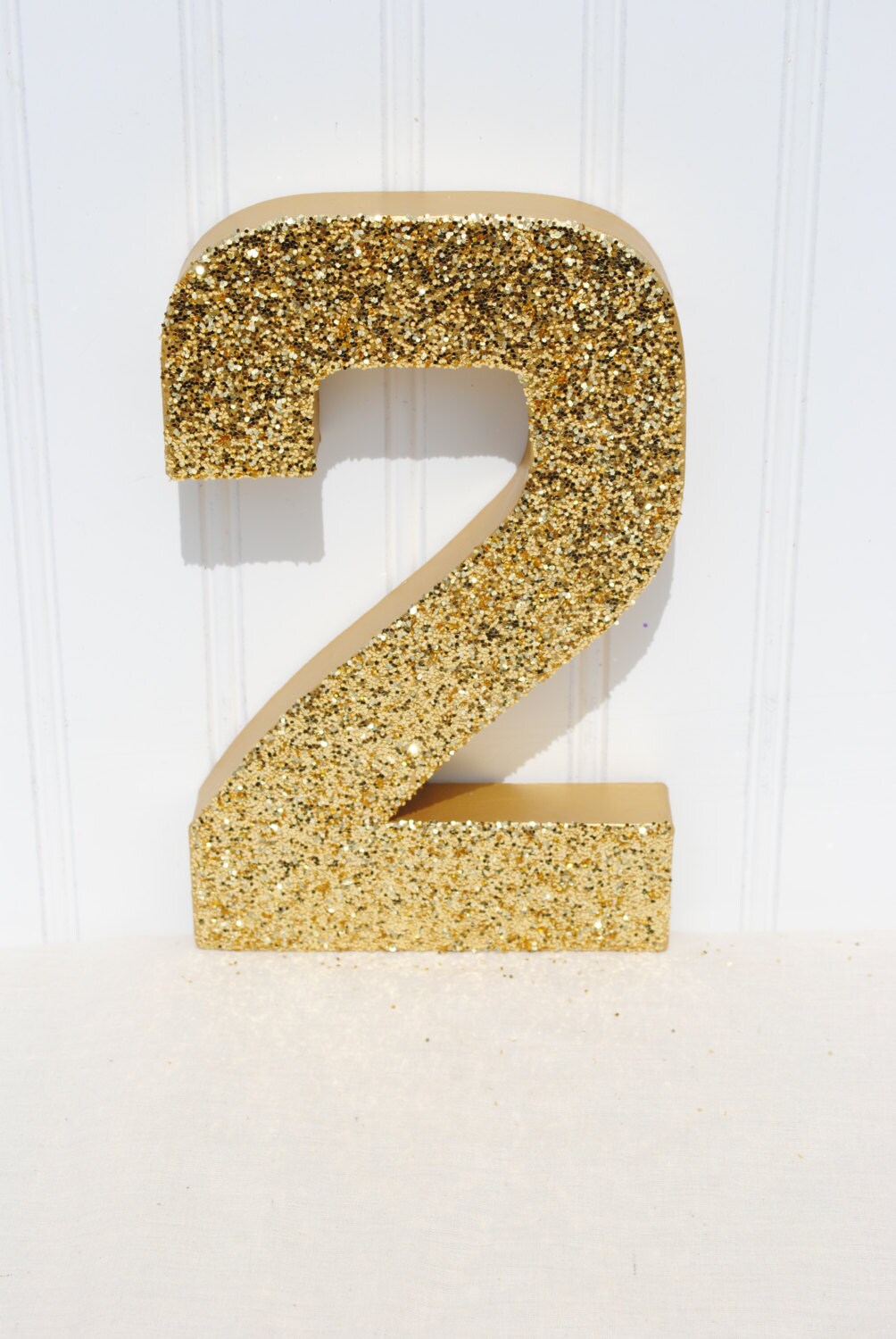 Gold Glitter Stand Up Decorative Birthday Party Numbers