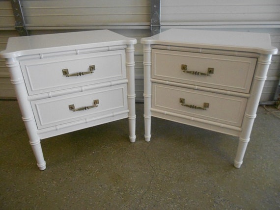 Henry Link Bali Hai PAIR Nightstands Hollywood Regency by Circa61