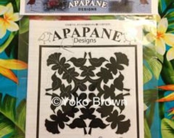 Hawaiian quilt pattern "Apapane on Lehua" 20 inch x 20 inch