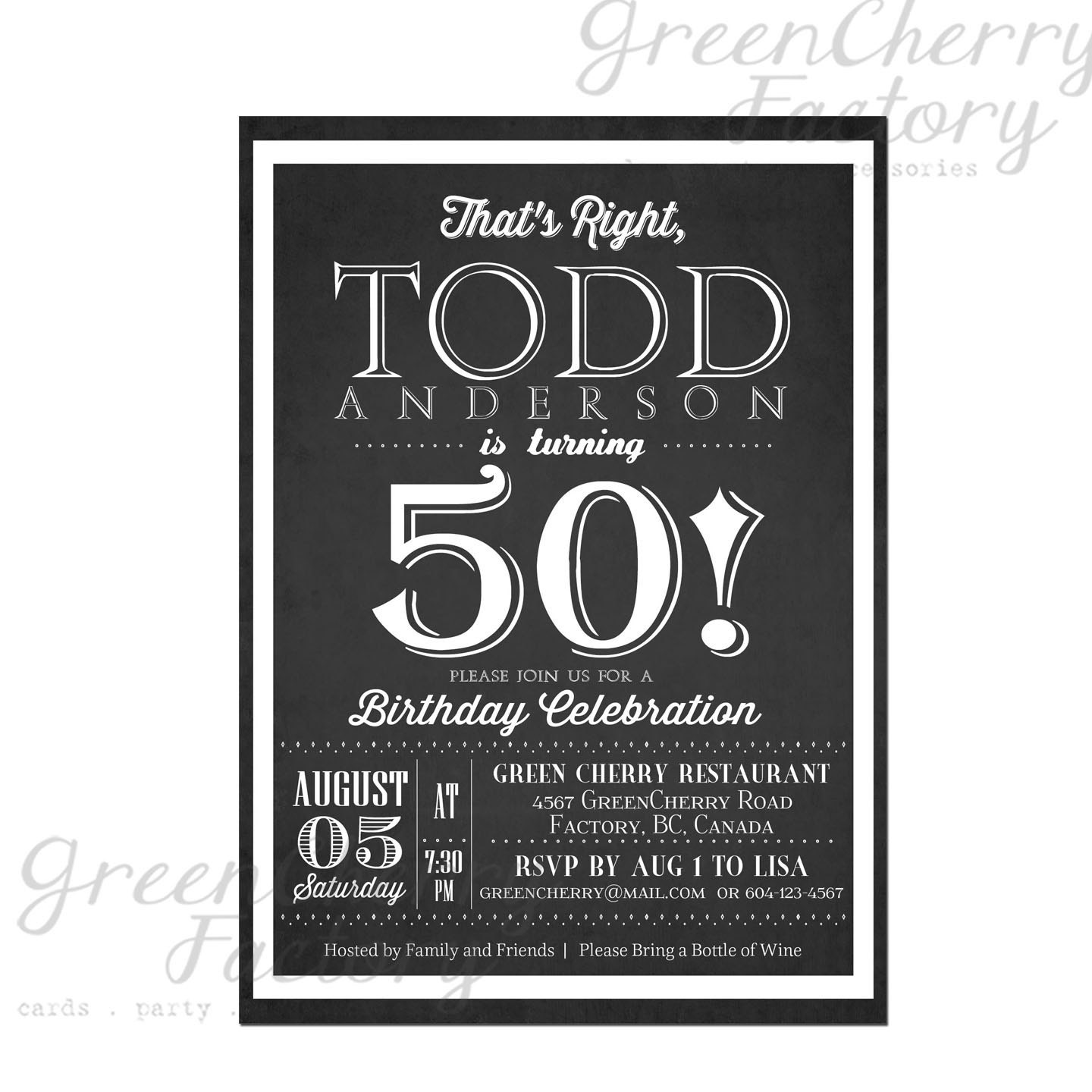 Milestone Birthday Invitations 6