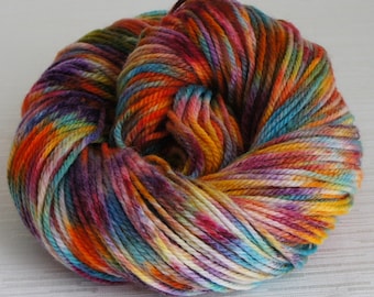 Hand Painted Yarn, Hand Dyed Pure Wool 210 yards, Worsted Weight