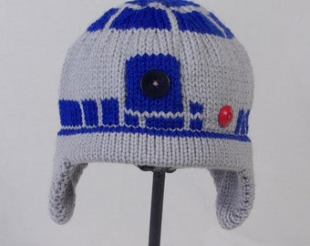 Custom Knit R2D2 Hat