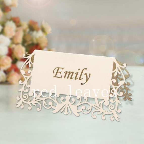120pcs Laser cut lace Place Card 9x10cm by WeddingFavorStore