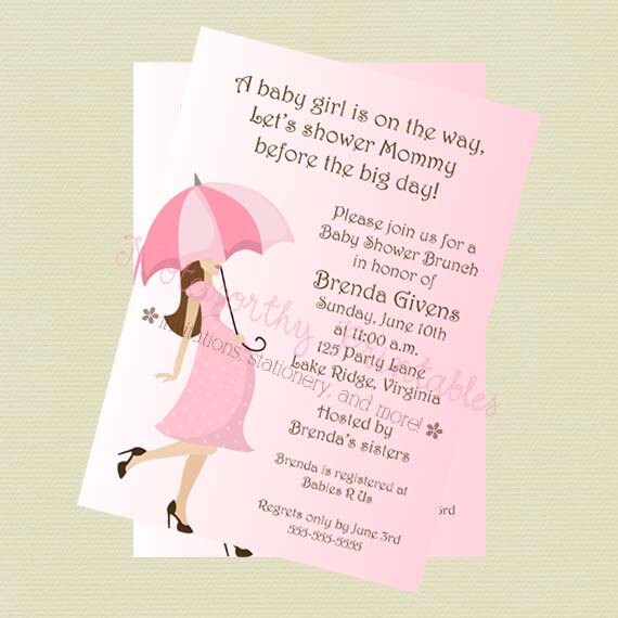 Pink Baby Bump Baby Shower Invitation Il_570xn
