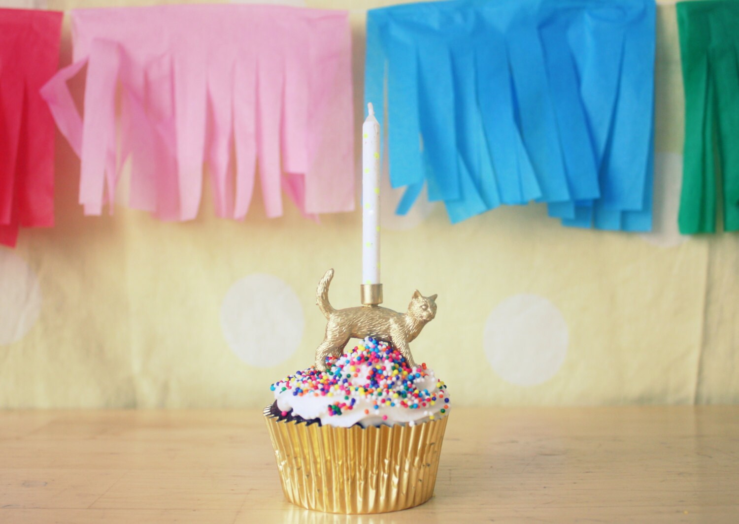 Kitty Cat Birthday Candle Holders