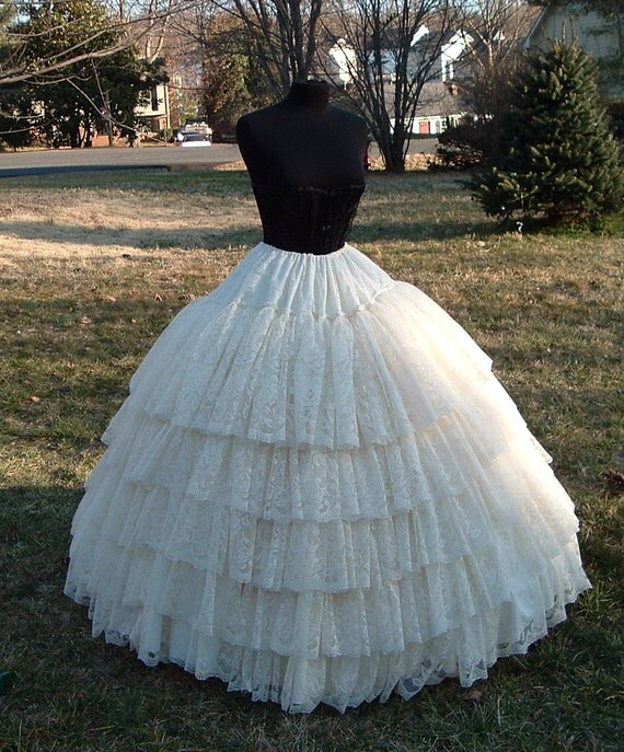 Custom Made Tiered Lace Petticoat