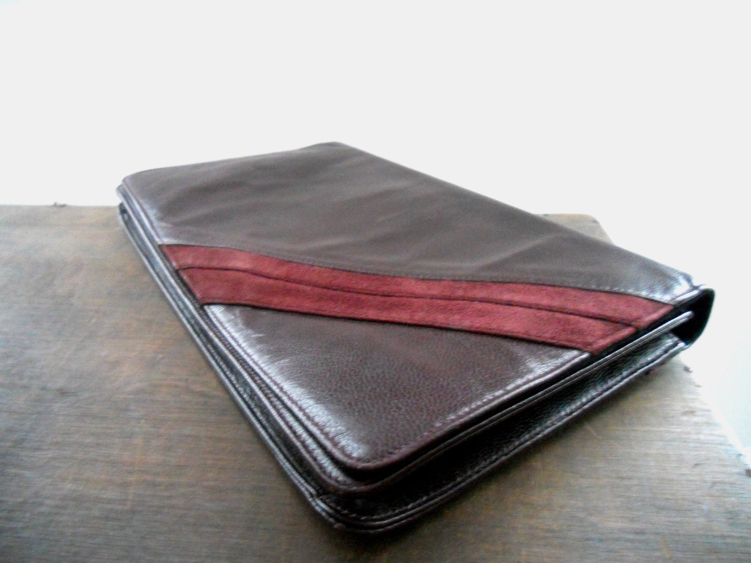 Vintage burgundy leather clutch Jubella leather handbag Vintage clutch ...