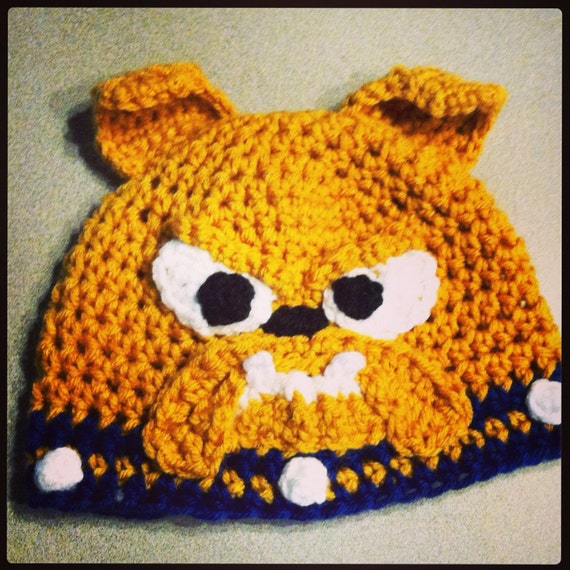 Baby Bulldog Crochet Hat Newborn to 3 Years